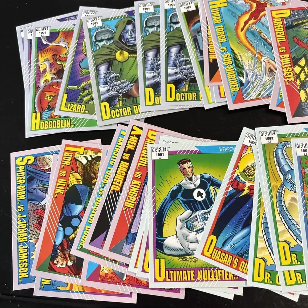 1991 Marvel Set Base Cards 93 Cards Excellent Condition